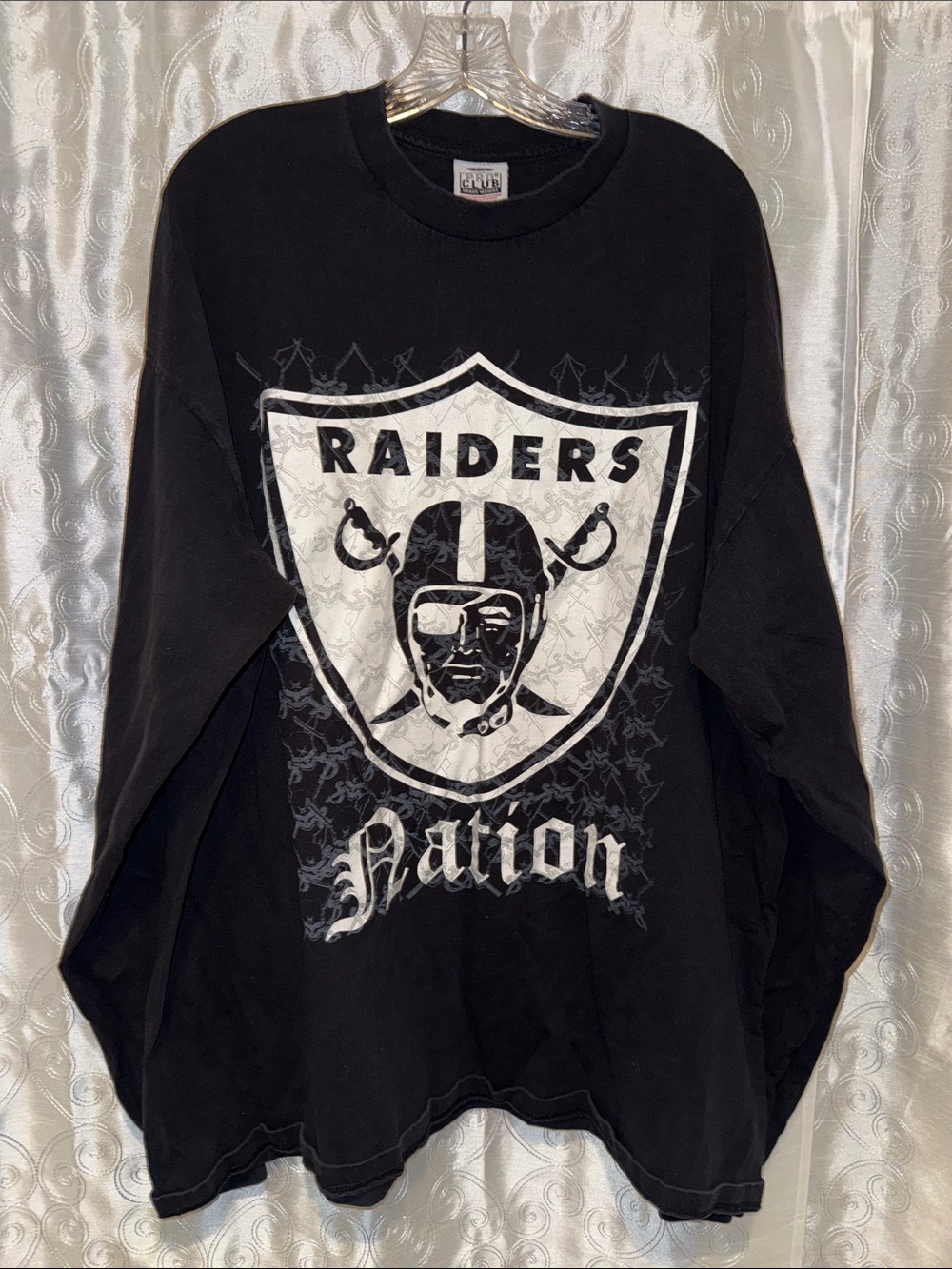 NFL Pro Club RAIDERS Nation Black Graphic Long Sleeve Shirt Men’s Size 3XL 🔥 G2